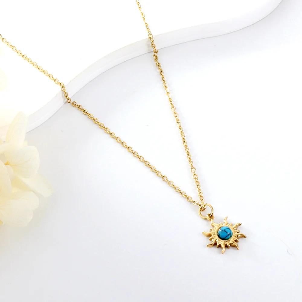 Blue Sun Necklace