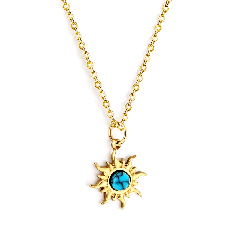 Blue Sun Necklace